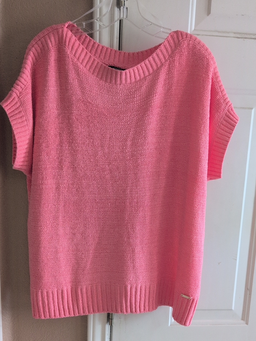 Pink Women's Short-Sleeve Knit Sweater